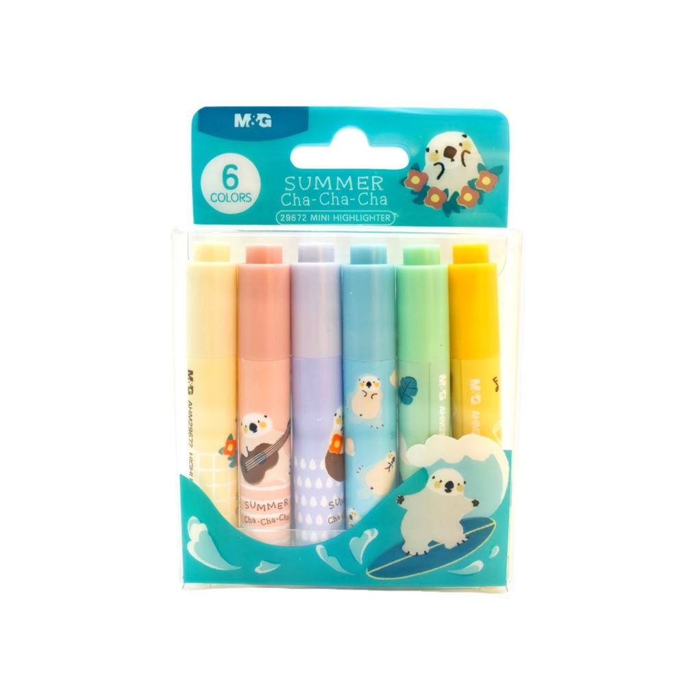 Pack 6 Subrayador Pastel Summer Cha Cha Cha M&G Imagen principal del producto