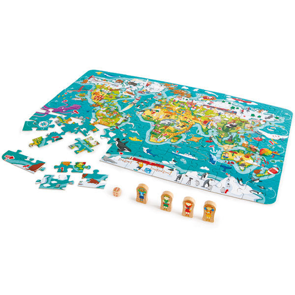 Puzzle La Vuelta al Mundo 2 en 1 Hape