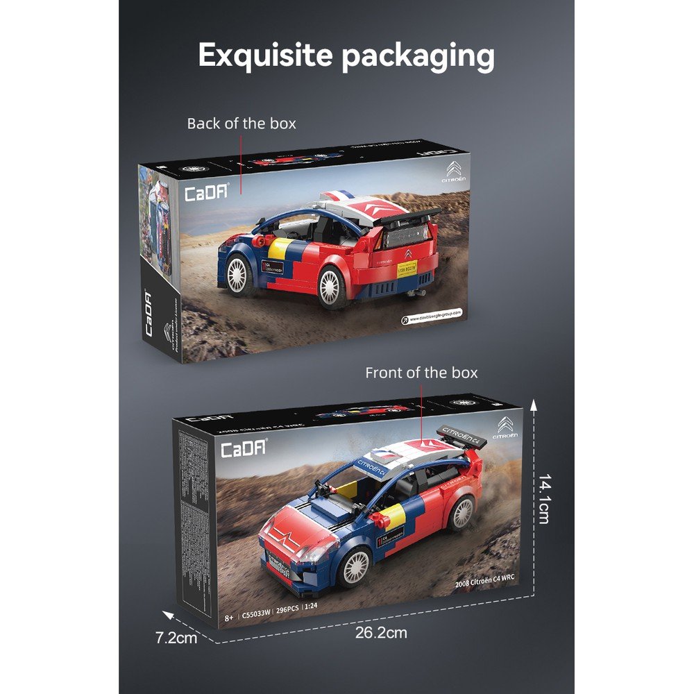 Juego construcción Citroën C4 WRC 2008 1:24 DEQUBE