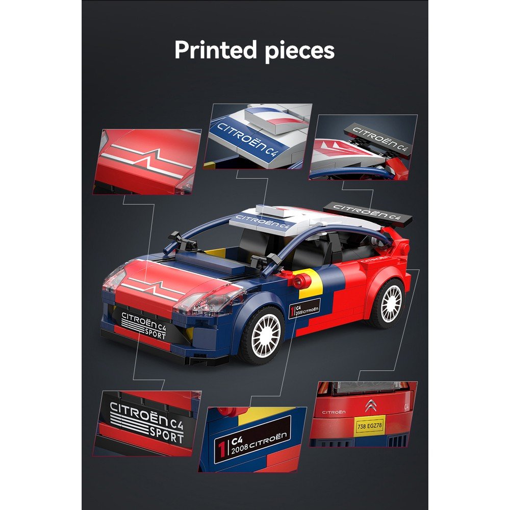 Juego construcción Citroën C4 WRC 2008 1:24 DEQUBE