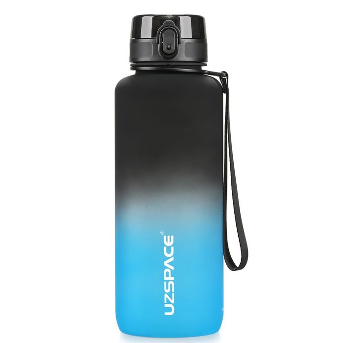 BOTELLIN TRITAN COLORFUL TWO COLOR NEGRO - AZUL 1500ML | UZSPACE | 1 UNIDAD | 6955482333143