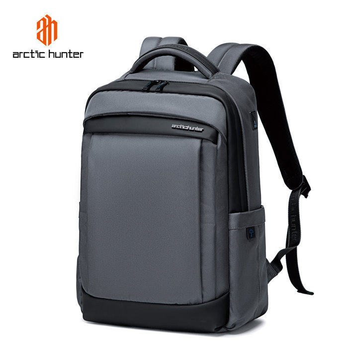 MOCHILA BUSINESS NYLON RED LATERAL CREMALLERA IMPERM GRIS | ARCTIC HUNTER Imagen principal del producto