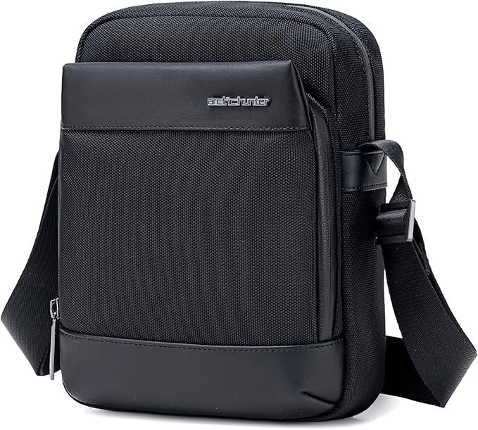 BANDOLERA CUADRADA DE NYLON BUSINESS DOBLE CREMALLERA NEGRO | ARCTIC HUNTER Imagen principal del producto