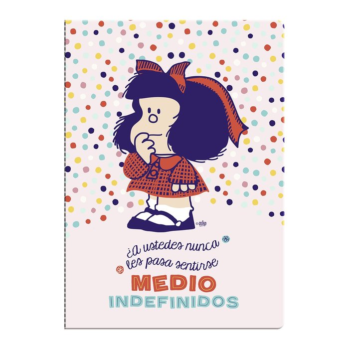 Libreta Tapa Blanda Grande Mafalda Topos Premium Paper Imagen principal del producto