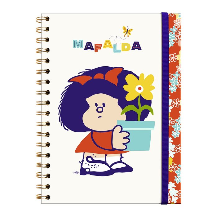 Libreta tapa dura A4 espiral Mafalda Maceta Premium Paper Imagen principal del producto