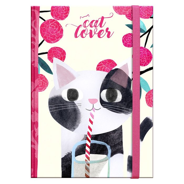 Libreta Tapa Dura Mediana A6 Planet Cat Marca Premium Paper Imagen principal del producto