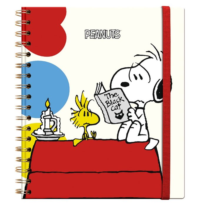 Libreta Tapa Dura A5 con Espiral Snoopy Colorfull Marca Premium Paper Imagen principal del producto