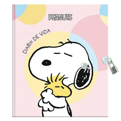 DIARIO CON CANDADO SNOOPY PASTEL | 1 UNIDADES | (PREMIUM PAPER)