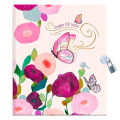 DIARIO CON CANDADO BUTTERFLY | 1 UNIDADES | (PREMIUM PAPER)