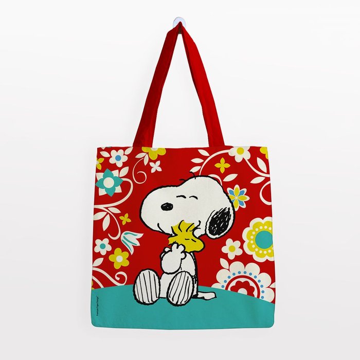 BOLSA ALGODON SNOOPY GRANDE -8 FLORES | PREMIUM PAPER