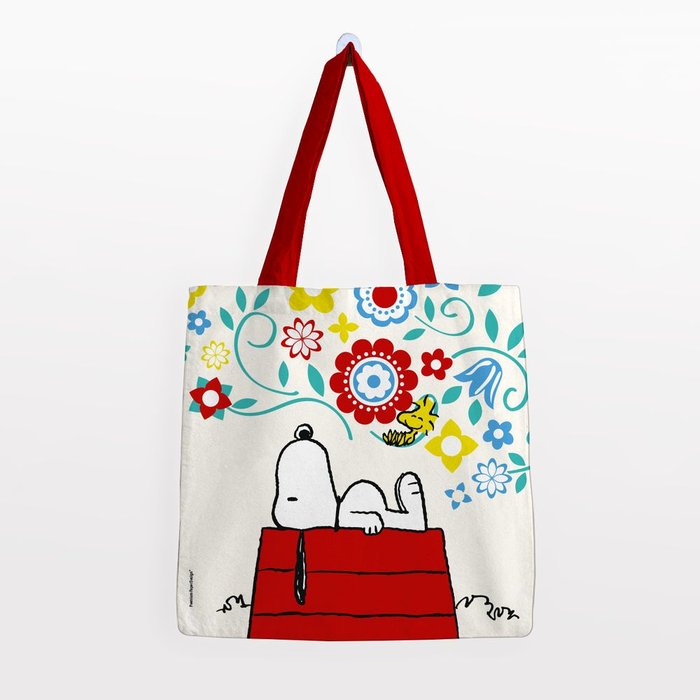 BOLSA ALGODON SNOOPY GRANDE -10 CASITA | PREMIUM PAPER Imagen principal del producto