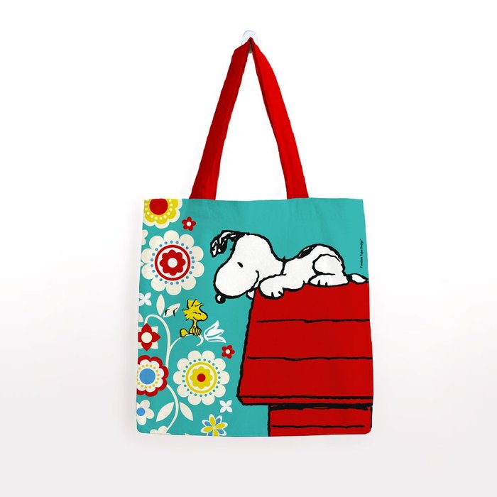 BOLSA ALGODON SNOOPY MEDIANA - 11 CASA VERDE | PREMIUM PAPER Imagen principal del producto