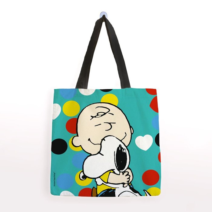 BOLSA ALGODON SNOOPY PEQUEÑA - 8 CARLITOS | PREMIUM PAPER Imagen principal del producto