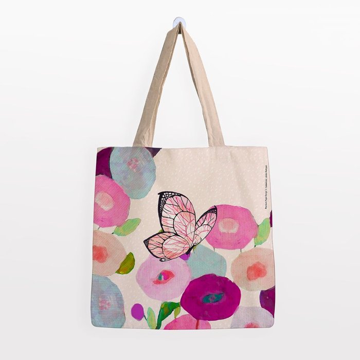 BOLSA ALGODON BUTTERFLY GRANDE - 2 ROSA | PREMIUM PAPER Imagen principal del producto
