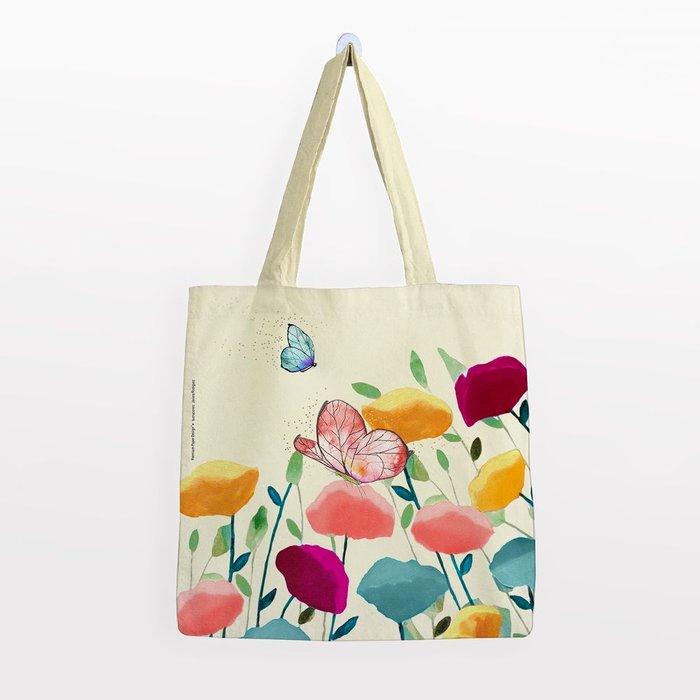 BOLSA ALGODON BUTTERFLY GRANDE - 3 NATURAL | PREMIUM PAPER Imagen principal del producto