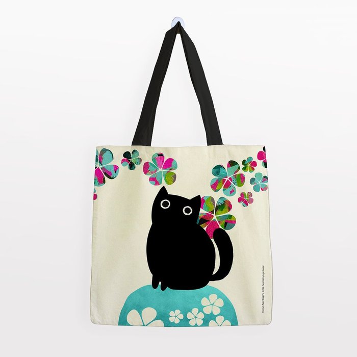 BOLSA ALGODON PLANET CAT GRANDE - 1 NEGRO | PREMIUM PAPER Imagen principal del producto