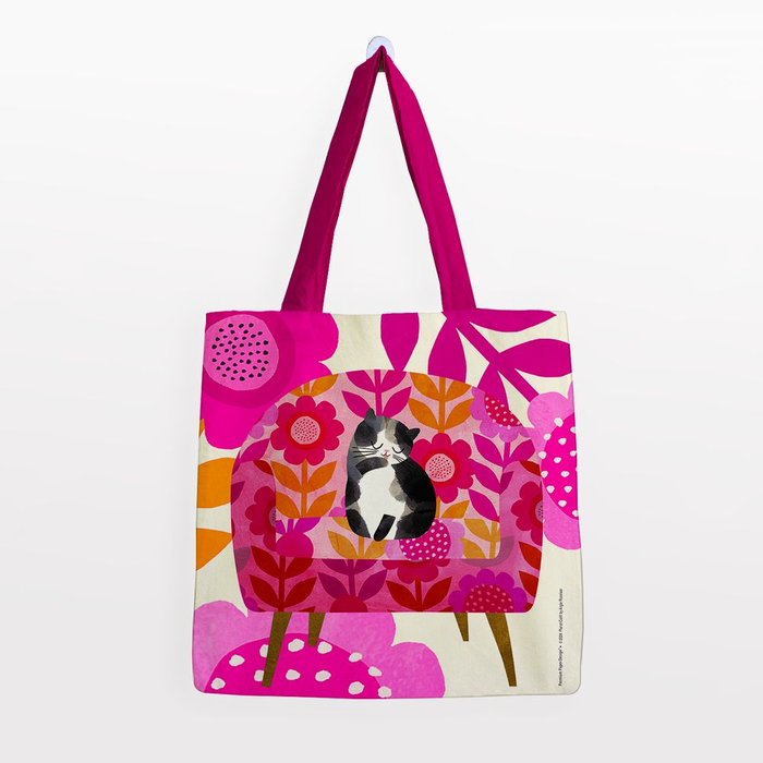 BOLSA ALGODON PLANET CAT GRANDE - 2 SILLON | PREMIUM PAPER Imagen principal del producto