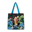 BOLSA ALGODON FRIDA KAHLO PEQUEÑA FLORES CELESTES | PREMIUM PAPER