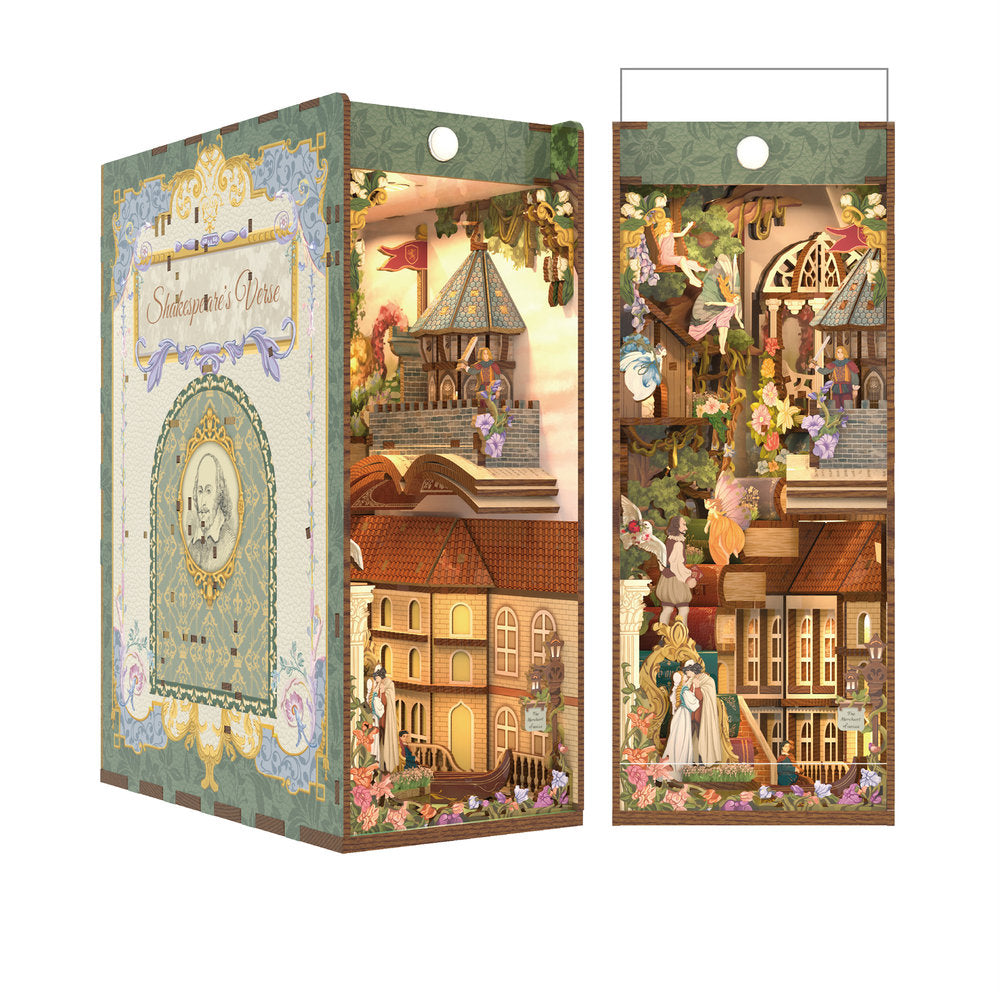 Maqueta Book Nook con Luz Versos de Shakespeare TONECHEER Imagen principal del producto