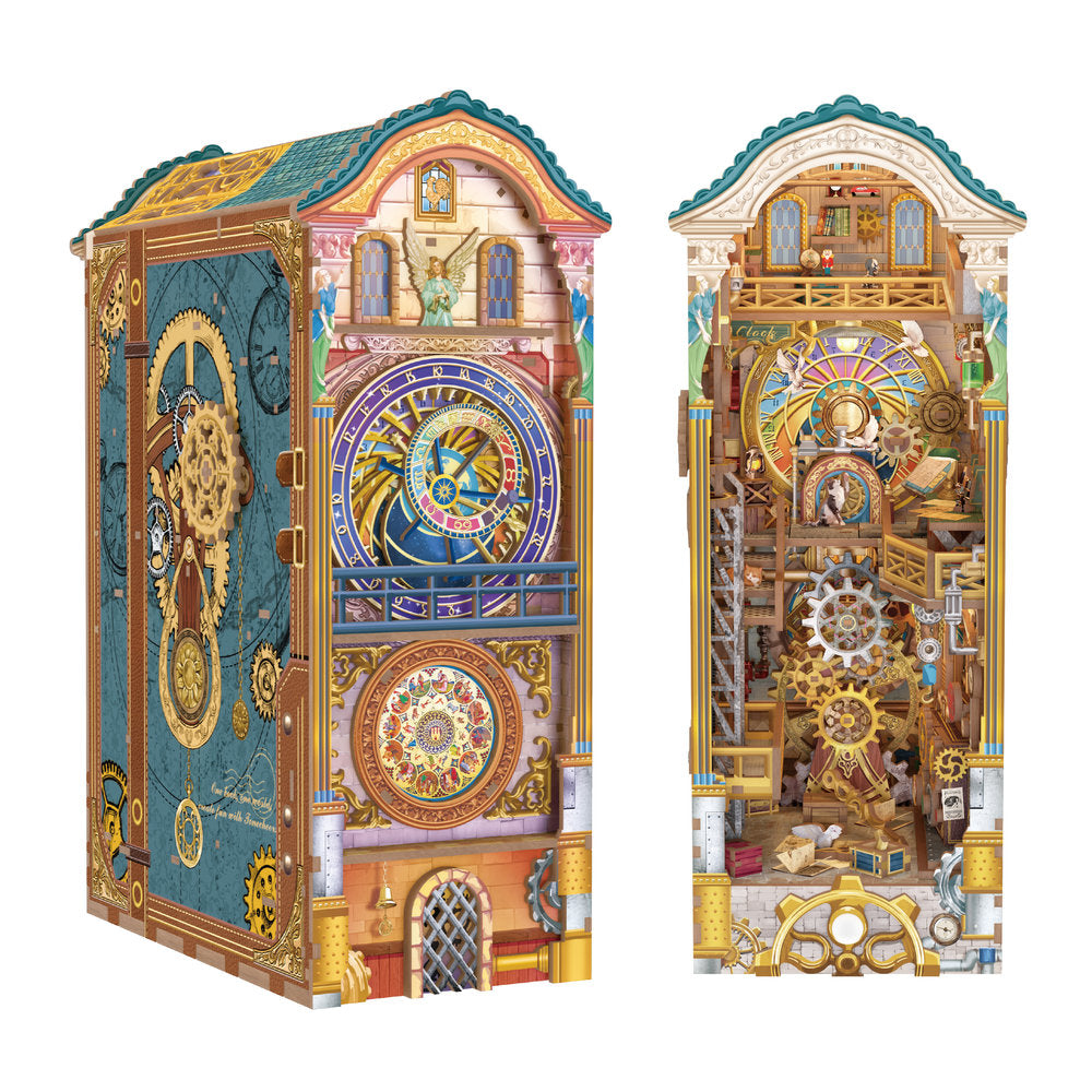 Maqueta Book Nook con Luz Torre del Reloj TONECHEER