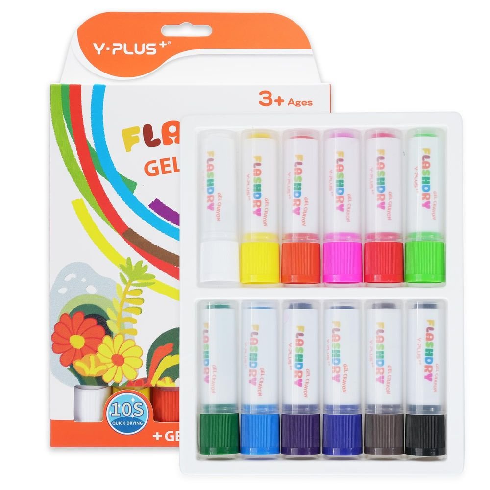 Caja 12 Ceras Gel Secado Rápido Yplus