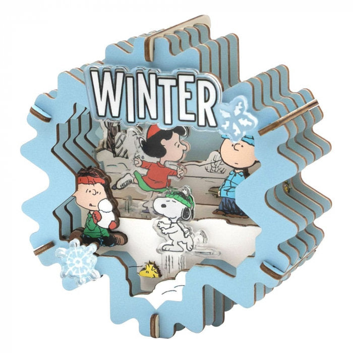 Maqueta con movimiento diorama 3D Snoopy Winter PUREMIND