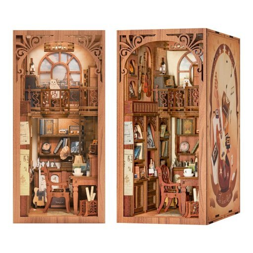 Maqueta Book Nook con Luz Estudio de Música de Cutebee