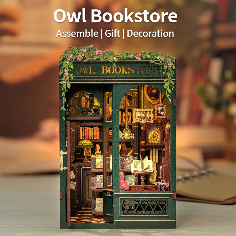 Maqueta con Luz Libreria Owl CUTEBEE