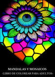 ✅ MANDALAS Y MOSAICOS: Libro de Colorear para Adultos con Patrones y Dibujos de Mandalas y Mosaicos