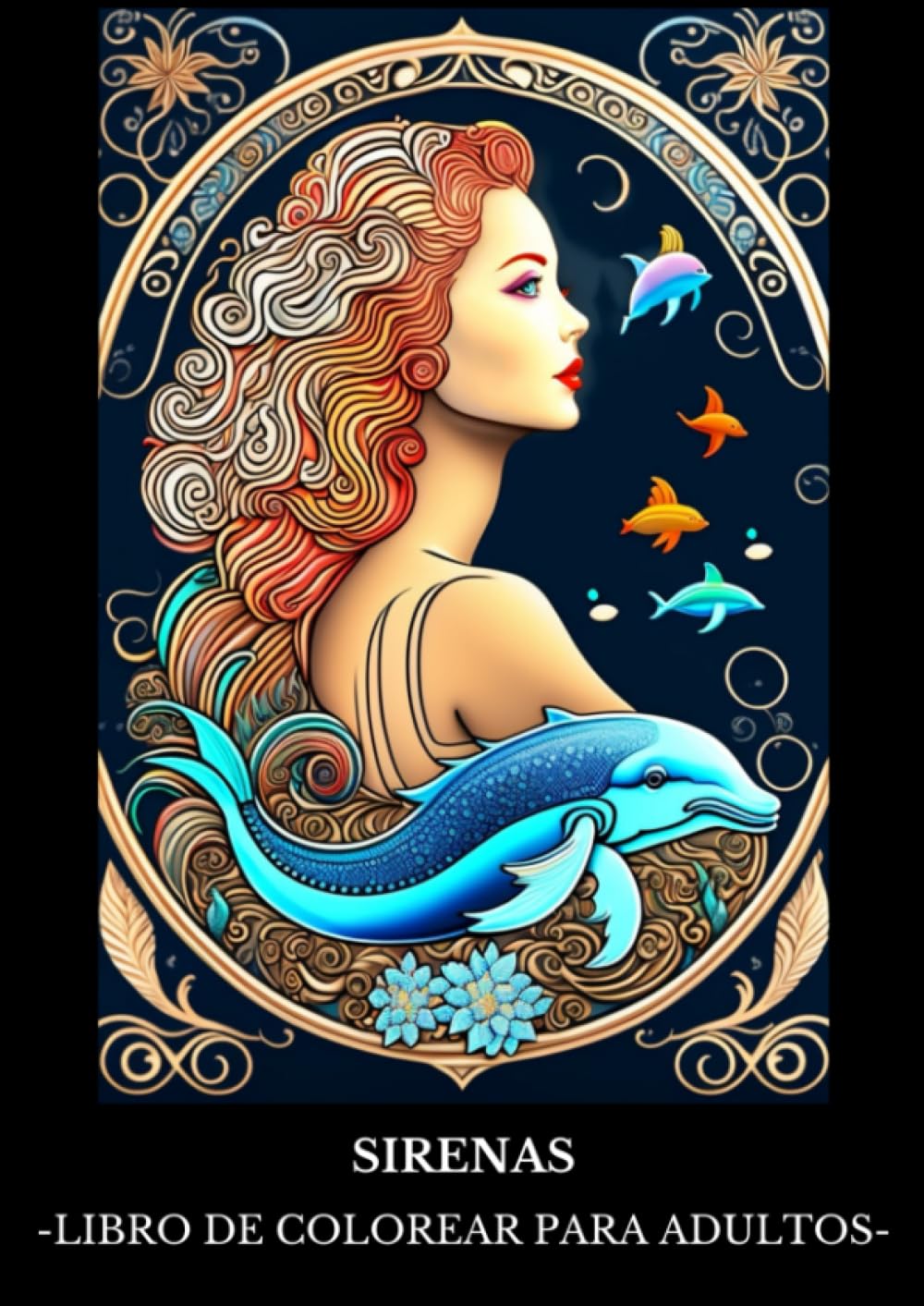 ✅ SIRENAS: Libro de Colorear para Adultos con Dibujos de Sirenas Imagen principal del producto