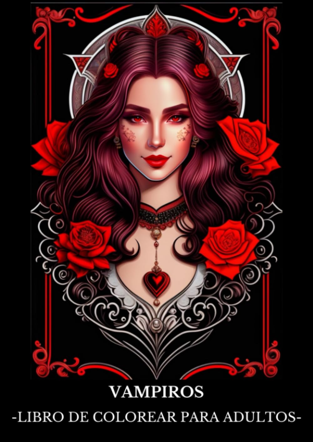 ✅ VAMPIROS : Libro de Colorear para Adultos con Dibujos de Vampiros Imagen principal del producto