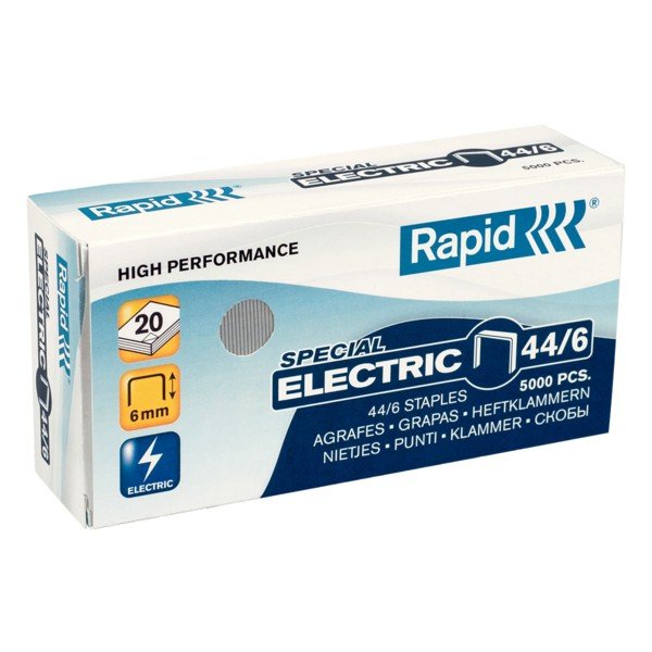 Caja 5000 Grapas eléctricas 44/6 Rapid galvanizadas