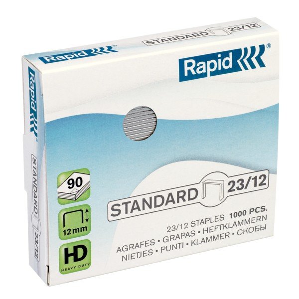 Caja 1000 Grapas Standard 23/12 Galvanizadas Rapid