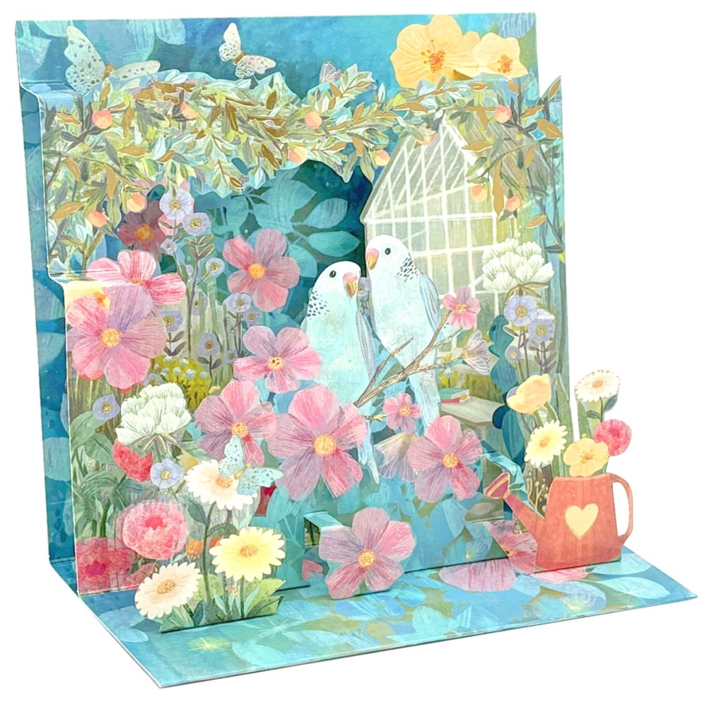 Tarjeta felicitación 3D pop-up pareja de pájaros Pictura Imagen principal del producto