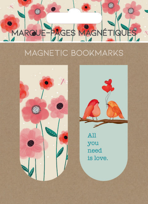 MARCAPAGINAS MAGNETICOS FLEURS ET OISEAUX FLOR Y GATO | 6 UNIDADES | (PICTURA) Imagen principal del producto