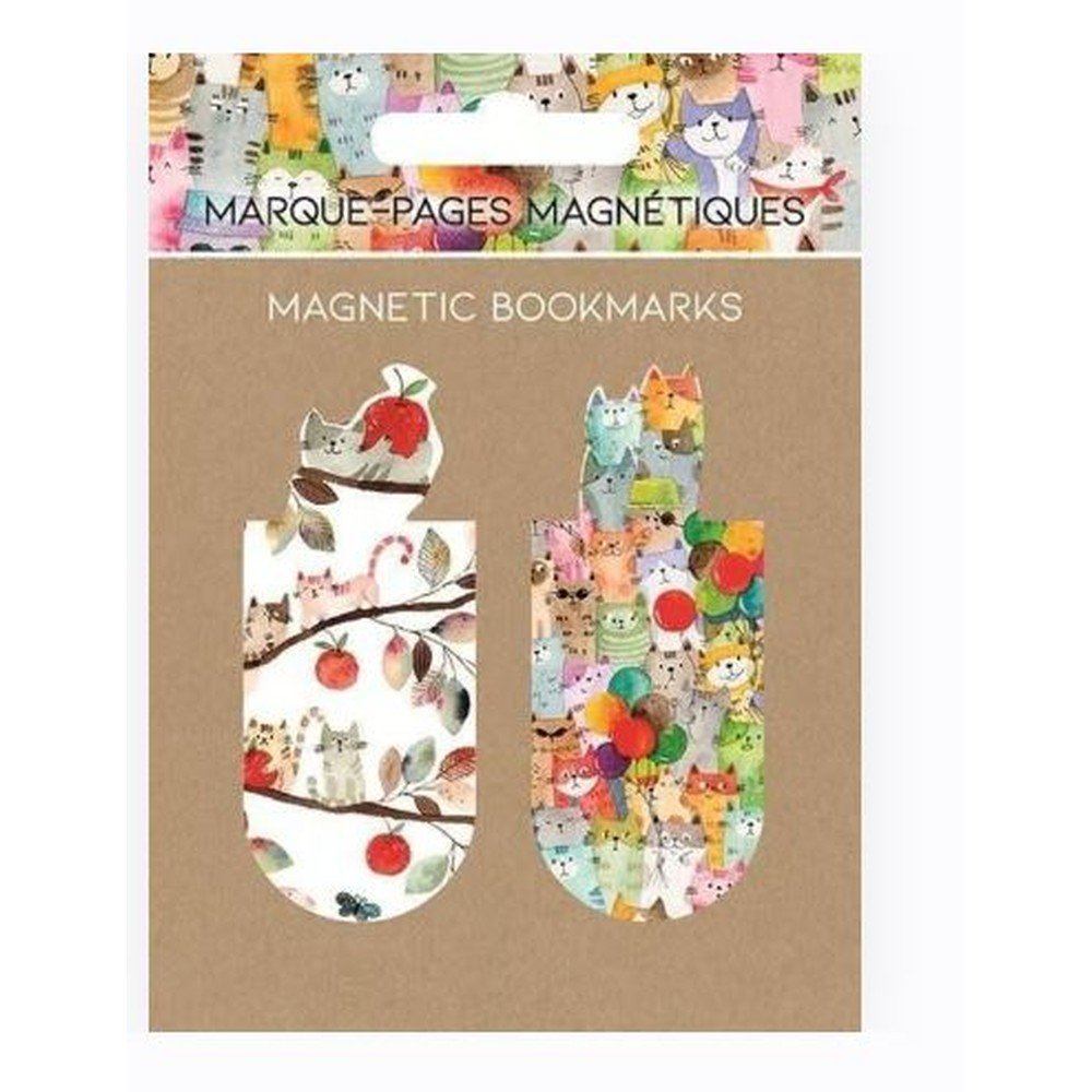 Marcapáginas magnéticos gatos Pictura, pack de 6