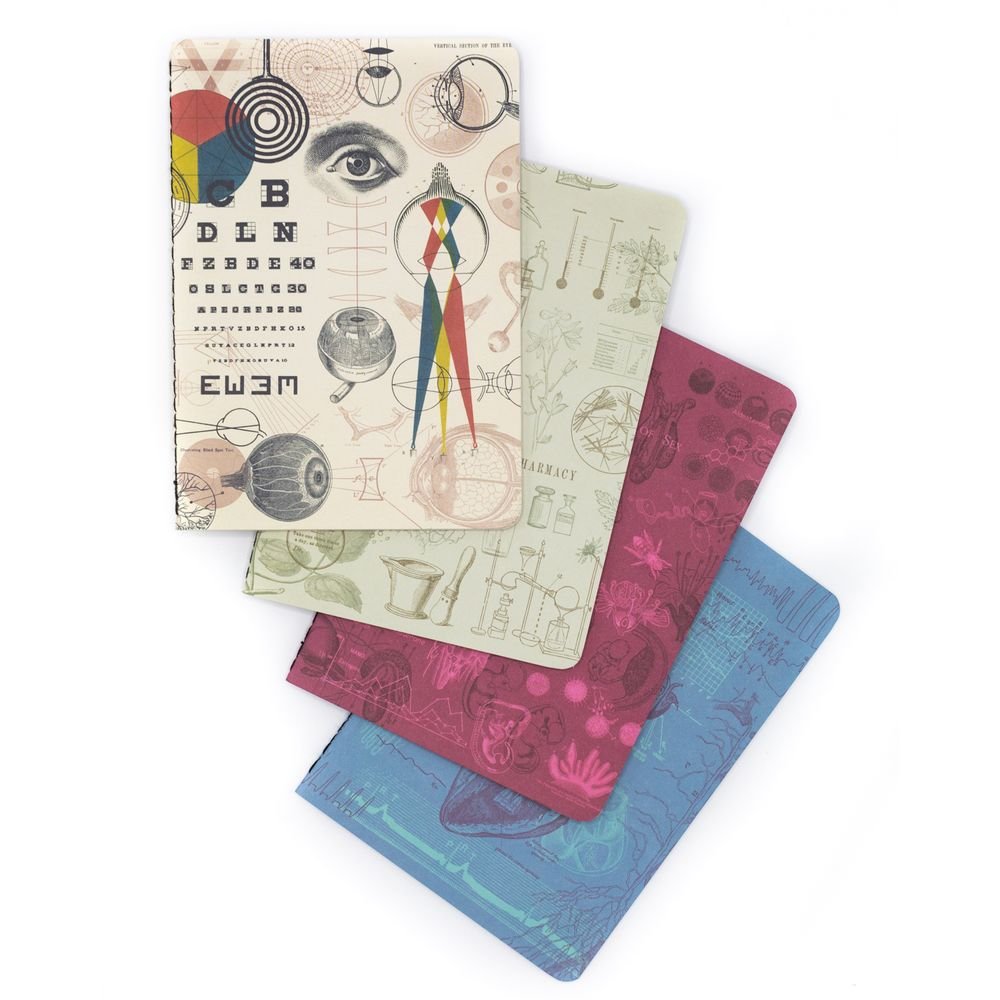Set 4 cuadernos bolsillo A6 Medicina Cognitive Ciencia Imagen principal del producto