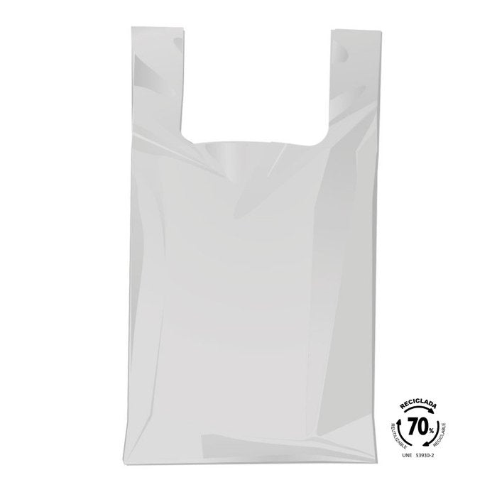 BOLSA CAMISETA 40X50 70% RECICLADO 1KG | BOLSAS RECICLADAS GRANAPLAST | 1 UNIDAD | 7427116392264 Imagen principal del producto