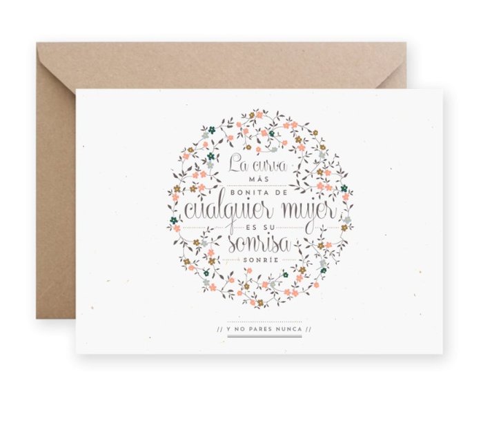 TARJETA LA CURVA MAS BONITA DE CUALQUIER MUJER ES SU | THE GREAT MOUSTACHE | 1 UNIDAD | 7427136858085 Imagen principal del producto