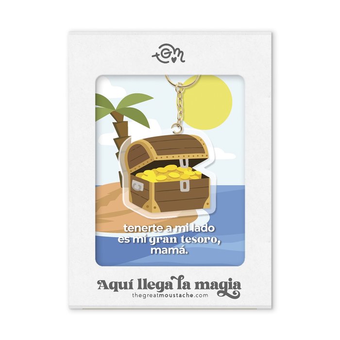 LLAVERO METACRILATO ERES MI GRAN TESORO, MAMA | THE GREAT MOUSTACHE | 1 UNIDAD | 7427246047867 Imagen principal del producto