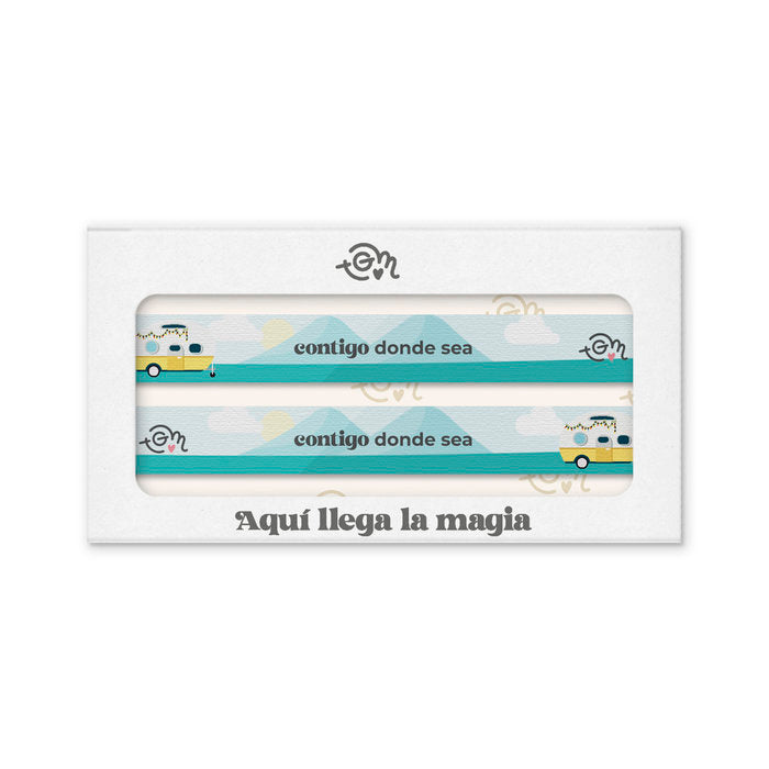PACK 2 PULSERAS TELA CONTIGO DONDE SEA | THE GREAT MOUSTACHE | 1 UNIDAD | 7427246047898 Imagen principal del producto