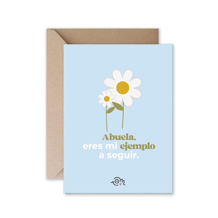 TARJETA - ABUELA ERES MI EJEMPLO A SEGUIR + SOBRE KRAFT | THE GREAT MOUSTACHE | 1 UNIDAD | 7427246048086 Imagen principal del producto