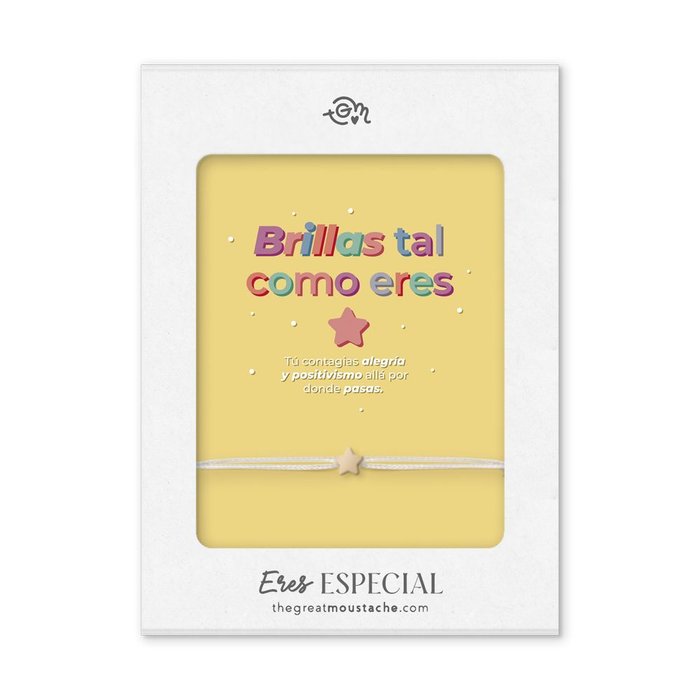 PULSERA ERES ESPECIAL - BRILLAS TAL COMO ERES | THE GREAT MOUSTACHE | 1 UNIDAD | 7427246048475 Imagen principal del producto