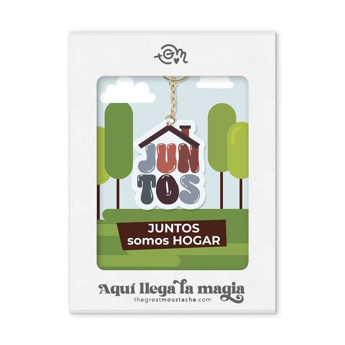 LLAVERO METACRILATO - JUNTOS SOMOS HOGAR | THE GREAT MOUSTACHE | 1 UNIDAD | 7427246048536 Imagen principal del producto