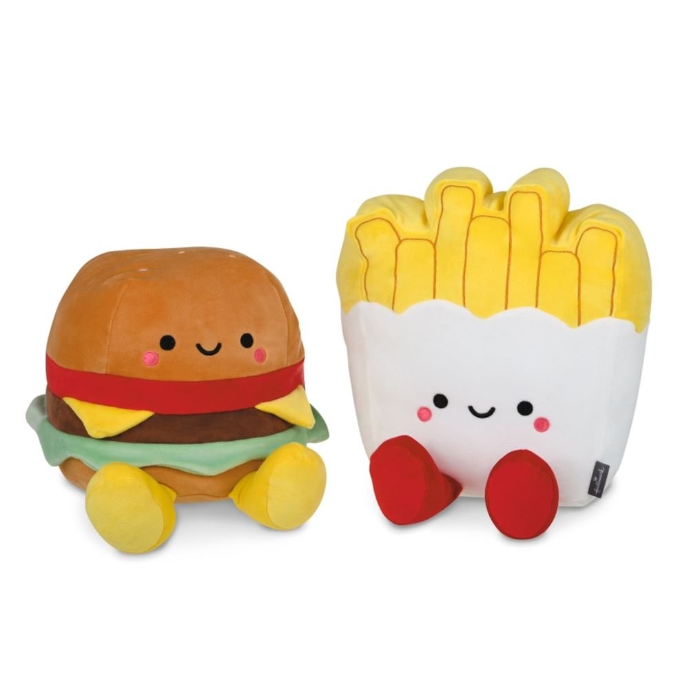 SET DE DOS PELUCHES MAGNETICOS HAMBURGUESA & PATATAS 24 CM | HALLMARK | 1 UNIDAD | 7637958180206