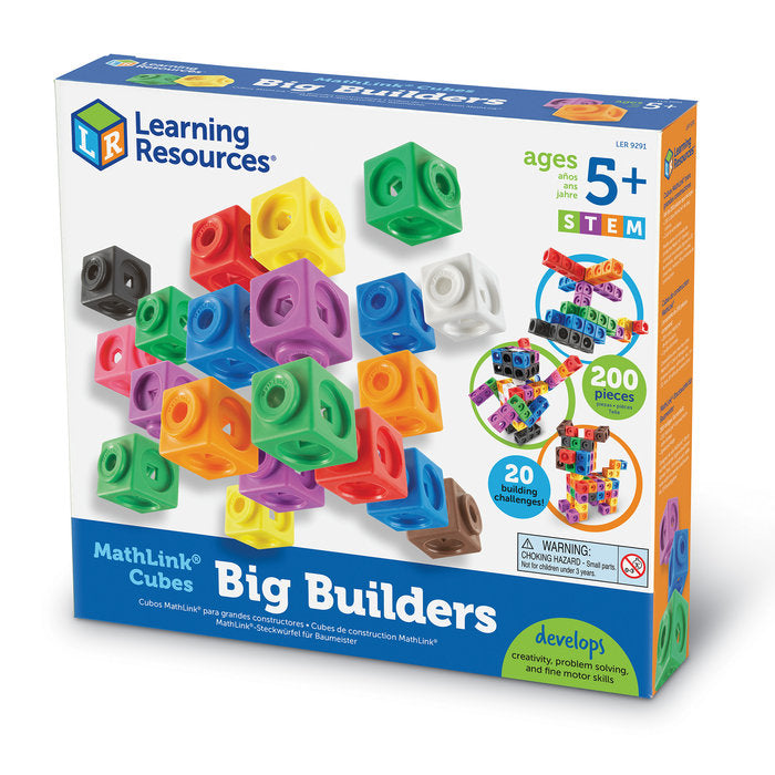 JUEGO CUBOS PARA GRANDES CONSTRUCTORES CUBOS MATHLINK | LEARNING RESOURCES | 1 UNIDAD | 7650230929126 Imagen principal del producto