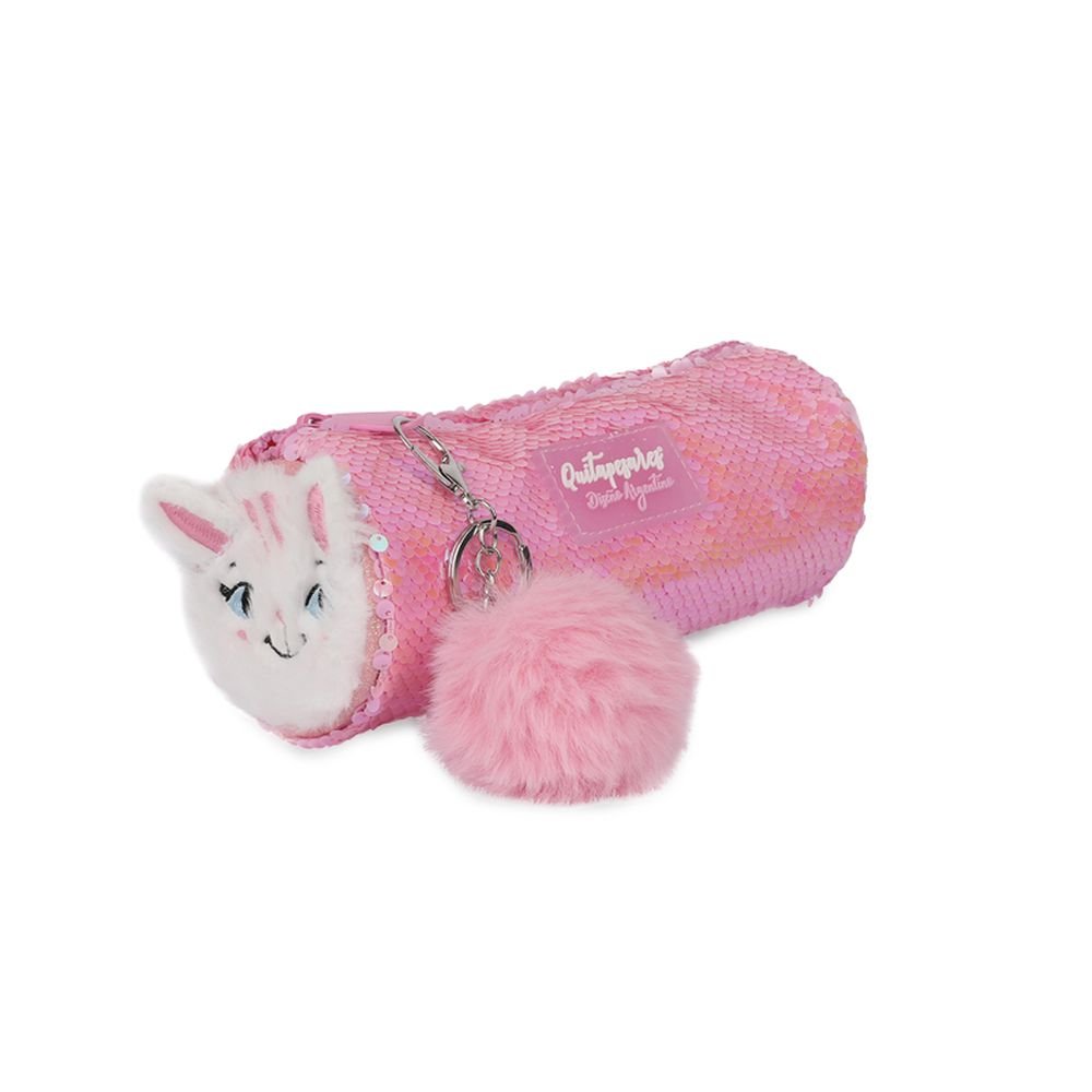 Portatodo tubo peluche lentejuelas rosa Mooving Paper EU S.L Imagen principal del producto