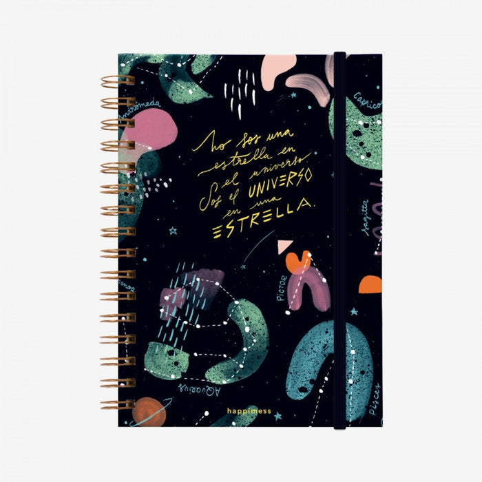 Cuaderno A4 Espiral Cuadriculado Universo Monoblock