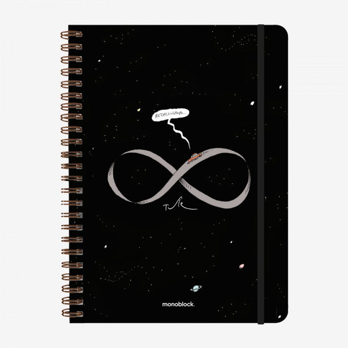 Cuaderno A4 Espiral Cuadriculado Recalculando Monoblock