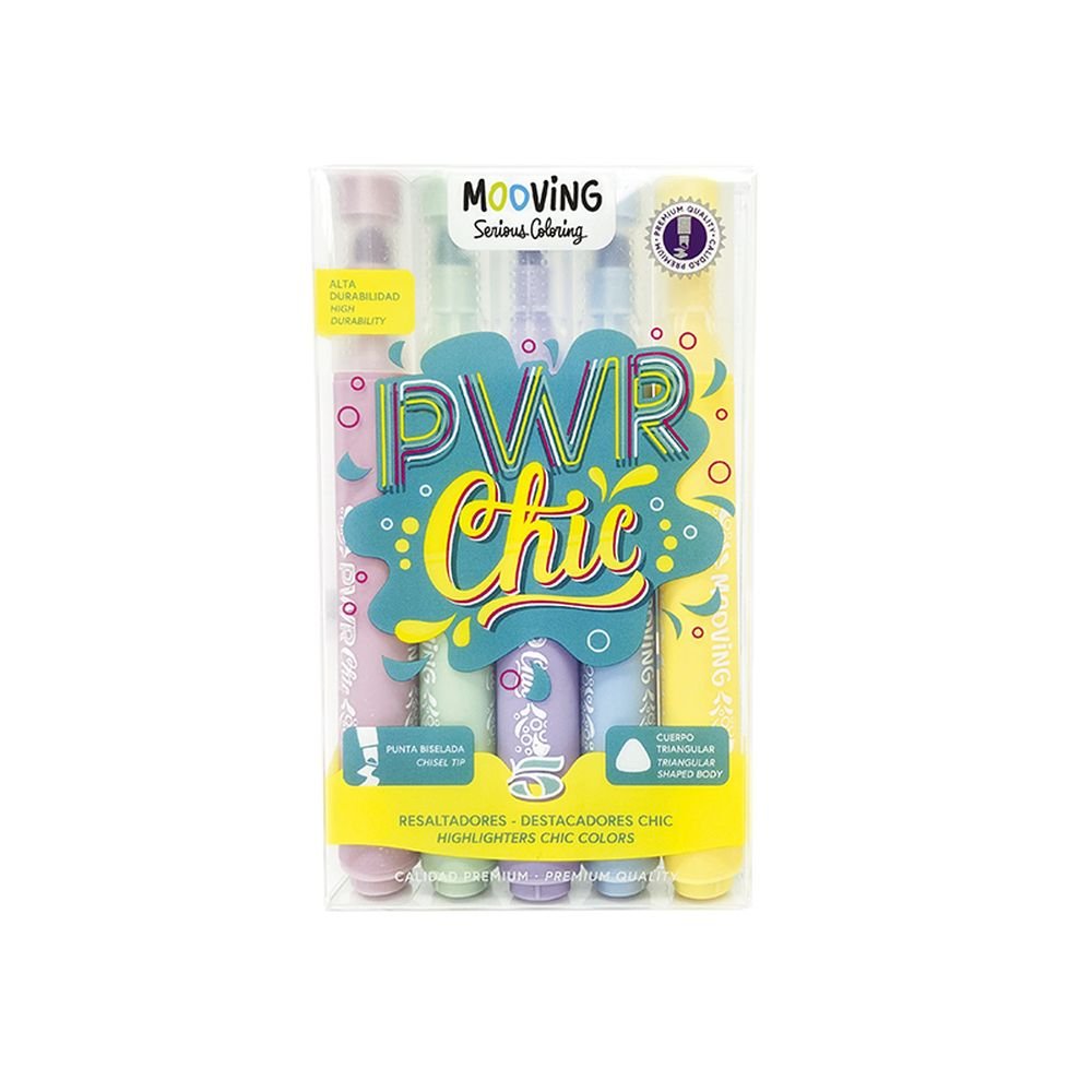 Set 5 Marcadores Chic Pastel Surtidos MOOVING PAPER EU Imagen principal del producto